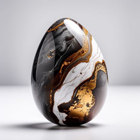 خواص سنگ عقیق سیاه به شکل تخم مرغ